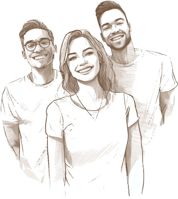 people smiling illustration